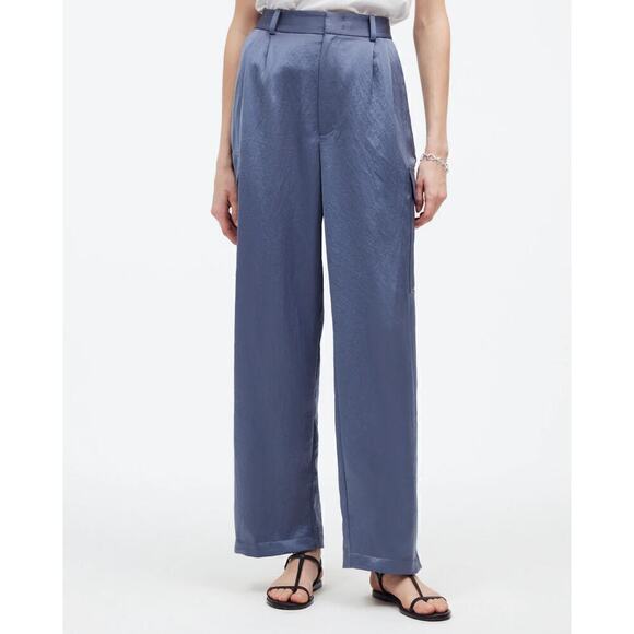 Madewell High-Rise Straight Cargo Trousers in Satin Size 6 - Picture 1 of 7